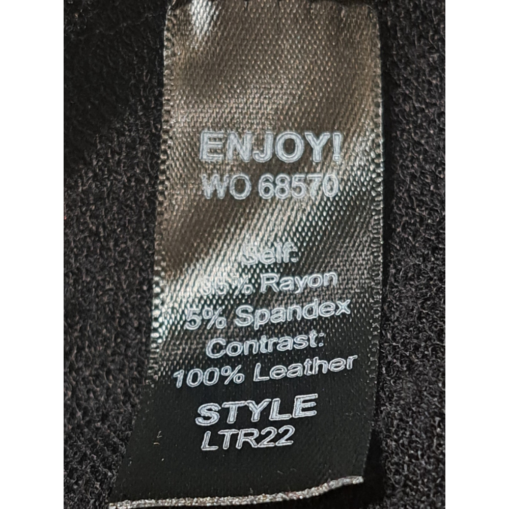 Michael Stars Dress Size X-Small Black Shantelle 100% Lambskin Leather and Knit - Picture 10 of 10
